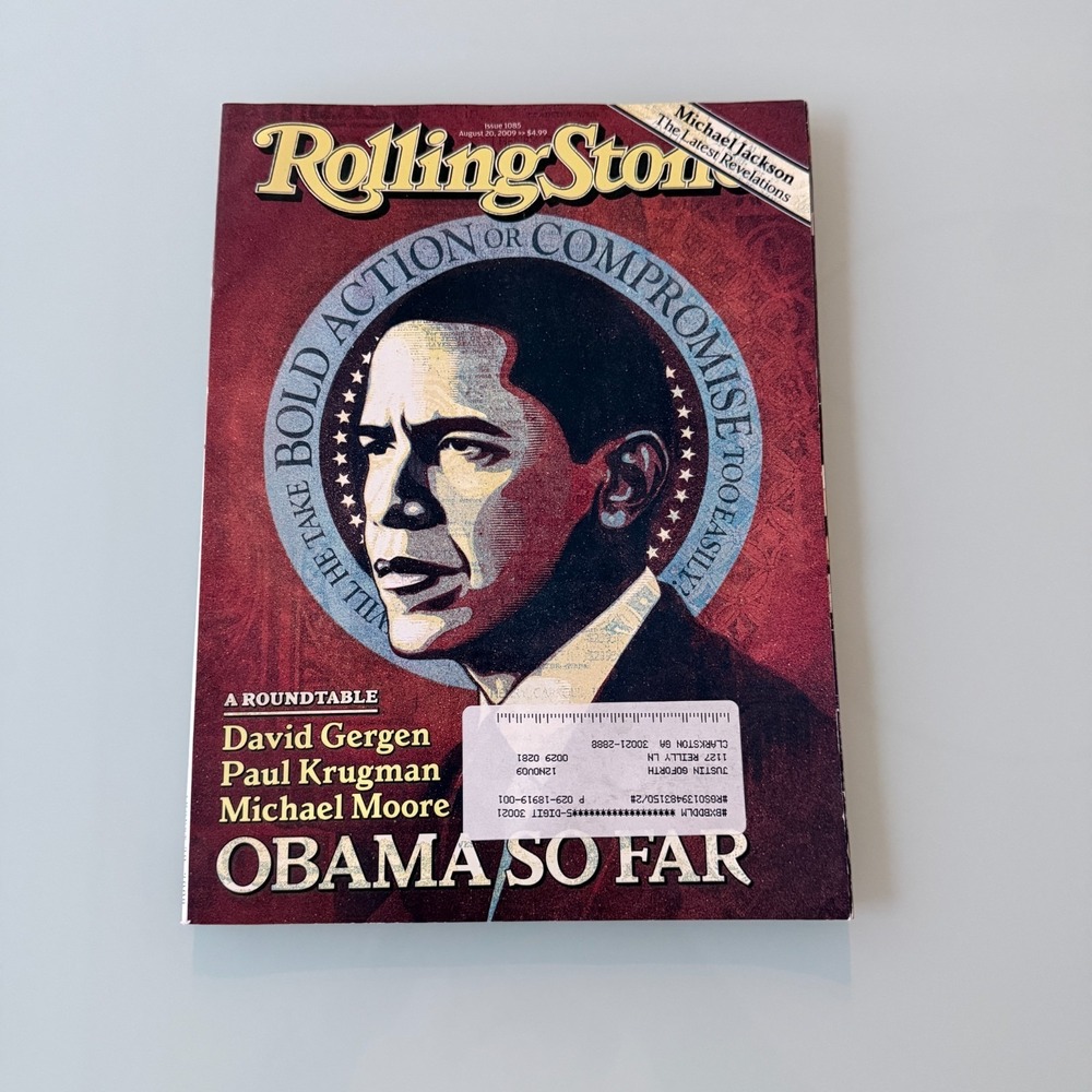 Rolling Stone Obama Presidency-Blink-182-Ginger Baker -Augest 2009 Issue 1085
